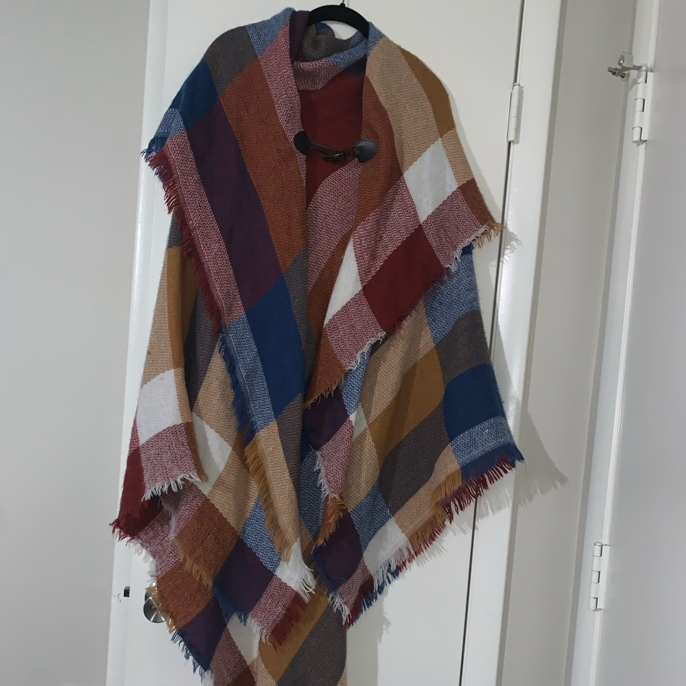 GRACE & LACE Blanket Scarf, Plaid, Fall Colors